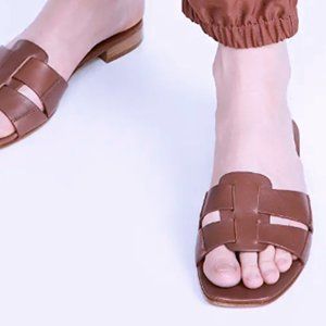 Emme Parsons Leo Sandals in Luggage Color